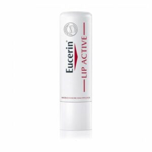 Eucerin Lip Active, ein weißer Lippenbalsam in einer praktischen Tube, für medizinische Hautpflege.