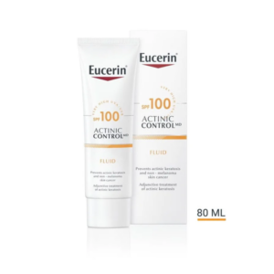 Sonnenschutzcreme Eucerin Actinic Control MD mit SPF 100 in einer 80 ml Tube, unterstützt bei actinischer Keratosis.